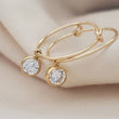 Load image into Gallery viewer, Gold Hoop & CZ Drop Earrings