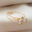 Load image into Gallery viewer, Gold Hoop & CZ Drop Earrings