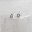 Load image into Gallery viewer, Dainty Diamond Studs • Tiny Champagne Gold Diamond Earrings • Classic Diamond Studs • Delicate Earrings • Genuine Diamonds • Full Cut
