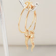 Load image into Gallery viewer, Tiny Italian Horn Hoop Earrings • Thin Gold Hoops • Small Italian Horn • Delicate Hoops • Hoop Earrings • Dainty Jewelry • Good Luck
