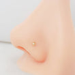 Load image into Gallery viewer, 14K Gold Nose Stud • 20G • Tiny Ball or Button Top Nose Stud • L Bend • Delicate Nose Stud • Minimalist • Round Gold Ball • Dainty Nose Bead