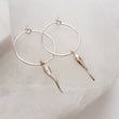 Load image into Gallery viewer, Tiny Italian Horn Hoop Earrings • Thin Gold Hoops • Small Italian Horn • Delicate Hoops • Hoop Earrings • Dainty Jewelry • Good Luck