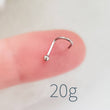 Load image into Gallery viewer, Ball or Dome Nose Stud • 18g or 20g • Surgical Steel • Tiny Ball Top Nose Screw • Delicate Nose Stud • Minimalist • Round 2mm Ball • Dainty