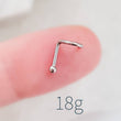 Load image into Gallery viewer, Ball or Dome Nose Stud • 18g or 20g • Surgical Steel • Tiny Ball Top Nose Screw • Delicate Nose Stud • Minimalist • Round 2mm Ball • Dainty