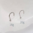 Load image into Gallery viewer, Ball or Dome Nose Stud • 18g or 20g • Surgical Steel • Tiny Ball Top Nose Screw • Delicate Nose Stud • Minimalist • Round 2mm Ball • Dainty