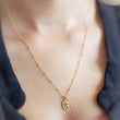 Load image into Gallery viewer, Dainty St. Christopher Necklace • Saint Christopher Medallion • Patron Saint of Travelers • Protection • Religious Jewelry