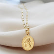 Load image into Gallery viewer, Dainty St. Christopher Necklace • Saint Christopher Medallion • Patron Saint of Travelers • Protection • Religious Jewelry