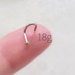 Load image into Gallery viewer, Ball or Dome Nose Stud • 18g or 20g • Surgical Steel • Tiny Ball Top Nose Screw • Delicate Nose Stud • Minimalist • Round 2mm Ball • Dainty