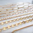Load image into Gallery viewer, Gold Link Bracelets • Choose Your Style • Layering Bracelet • Box Chain • Sequin Chain • Cuban Curb Link • Paper Clip Link • Chunky Chain