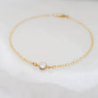 Load image into Gallery viewer, Diamond CZ Bezel Bracelet • Solitaire Bracelet • Layering Bracelet • Delicate Gold & Cubic Zirconia Bracelet • Wedding Jewelry