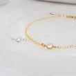 Load image into Gallery viewer, Diamond CZ Bezel Bracelet • Solitaire Bracelet • Layering Bracelet • Delicate Gold & Cubic Zirconia Bracelet • Wedding Jewelry