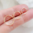 Load image into Gallery viewer, 14k Endless Hoop Earrings • Solid Gold Hoops • Thin Lightweight Hoops • Delicate Earrings • White or Yellow Gold • Tiny Hoop Earrings