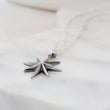 Load image into Gallery viewer, North Star, Starburst pendant in sterling silver on cable chain, on white background. By Studio Blue on Etsy