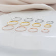 Load image into Gallery viewer, Micro Pavé Clicker Hoops • Diamond CZ Pave Hoops • Tiny Sparkle Hoops • Sleeper Hoops • Tragus Cartilage Conch • Nose Ring • 18g or 16g