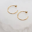 Load image into Gallery viewer, 14k Gold Hug Hoops • 20g • Thin Ball Hoops • Open Ball Hoop • Modern Hoops • Dainty Hug Hoops • Delicate Open Hoops • Nose Hoop • Earrings