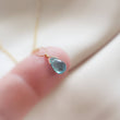 Load image into Gallery viewer, Dainty Apatite Necklace • Smooth Aqua Drop • Delicate Gold Chain • Layering Necklace • Blue Green Teardrop Pendant • Gift