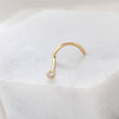 Load image into Gallery viewer, 14K Gold Nose Screw with 1.5mm Diamond CZ. 20G But Studio Blue on Etsy