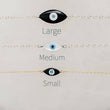 Load image into Gallery viewer, Dainty Evil Eye Necklace • Mother of Pearl Evil Eye • Delicate Necklace • Good Luck • Protection • Black or White Evil Eye