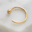 Load image into Gallery viewer, 14k Gold Hug Hoops • 20g • Thin Ball Hoops • Open Ball Hoop • Modern Hoops • Dainty Hug Hoops • Delicate Open Hoops • Nose Hoop • Earrings