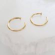 Load image into Gallery viewer, 14k Gold Dot Hug Hoops • 18 Gauge or 20 Gauge • 14 Karat Hoops • Open Skinny Hoop • Modern Hoops • Dainty Hug Hoops • Delicate Open Hoops