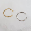 Load image into Gallery viewer, 14k Gold Dot Hug Hoops • 18 Gauge or 20 Gauge • 14 Karat Hoops • Open Skinny Hoop • Modern Hoops • Dainty Hug Hoops • Delicate Open Hoops