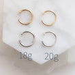 Load image into Gallery viewer, 14k Gold Dot Hug Hoops • 18 Gauge or 20 Gauge • 14 Karat Hoops • Open Skinny Hoop • Modern Hoops • Dainty Hug Hoops • Delicate Open Hoops