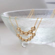 Load image into Gallery viewer, Floating Bead Necklace • Delicate Gold Necklace • Multiple Bead Necklace • Customize • Personalize • Dainty Jewelry • Minimalist Style