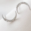 Load image into Gallery viewer, Diamond & 14k Gold Crescent Moon Studs • Genuine Diamond Earrings • Fine Jewelry • Delicate Crescent Studs • Celestial