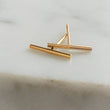 Load image into Gallery viewer, Little Modern Bar Studs • Silver Bar Earrings • Dainty Minimalist Studs • Tiny Bar Studs • Multiple Piercings • Clean Lines • Ear Stack