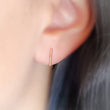 Load image into Gallery viewer, Little Modern Bar Studs • Silver Bar Earrings • Dainty Minimalist Studs • Tiny Bar Studs • Multiple Piercings • Clean Lines • Ear Stack