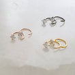 Load image into Gallery viewer, Our TINIEST Sparkle Hug Hoops • 20 Gauge • Thin CZ Hoops • Open Skinny Hoop • Modern Hoop Earrings • Tiny Sparkle Hug Hoops