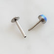 Load image into Gallery viewer, Opal Studs Bezel Set • Push In Flat Back Studs • 20g Earrings • Body Jewelry • Blue or White Opals • Tiny Studs • Delicate Piercing Jewelry