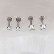 Load image into Gallery viewer, Tiny Diamond CZ Flat Back Studs • Threadless • Lobe • Labret • Monroe • Cartilage • Lip • Body Jewelry • Implant Grade Titanium • 18g