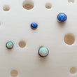 Load image into Gallery viewer, Opal Studs Bezel Set • Push In Flat Back Studs • 20g Earrings • Body Jewelry • Blue or White Opals • Tiny Studs • Delicate Piercing Jewelry