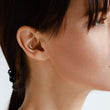 Load image into Gallery viewer, Crystal Pavé Crescent Moon Studs • Tiny Flat Back Earrings • Small Stud Earrings • Crescent Moon Earrings • Screw Back • Body Jewelry • 16g