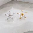 Load image into Gallery viewer, Diamond CZ Flower Stud • Marquise Stones • Internally Threaded Flat Back • Labret • Cartilage • Body Jewelry • 316L Surgical Steel • 16g