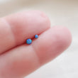 Load image into Gallery viewer, Opal Studs Bezel Set • Push In Flat Back Studs • 20g Earrings • Body Jewelry • Blue or White Opals • Tiny Studs • Delicate Piercing Jewelry