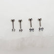 Load image into Gallery viewer, Tiny Diamond CZ Flat Back Studs • Threadless • Lobe • Labret • Monroe • Cartilage • Lip • Body Jewelry • Implant Grade Titanium • 18g