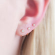 Load image into Gallery viewer, Our TINIEST Sparkle Hug Hoops • 20 Gauge • Thin CZ Hoops • Open Skinny Hoop • Modern Hoop Earrings • Tiny Sparkle Hug Hoops