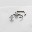 Load image into Gallery viewer, Delicate Opal Hug Hoops • Prong Set • 20g• Thin Opal Hoops • Open Skinny Hoop • Modern Hoop Earrings • Tiny Hug Hoops • Delicate Earrings