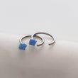 Load image into Gallery viewer, Delicate Opal Hug Hoops • Prong Set • 20g• Thin Opal Hoops • Open Skinny Hoop • Modern Hoop Earrings • Tiny Hug Hoops • Delicate Earrings