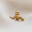 Load image into Gallery viewer, Snake Studs • Ball Back • Screw Back • Gold Snake Earrings • Small Stud Earrings • Little Snakes • 16g • Snake Jewelry • Body Jewelry