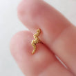 Load image into Gallery viewer, Snake Studs • Ball Back • Screw Back • Gold Snake Earrings • Small Stud Earrings • Little Snakes • 16g • Snake Jewelry • Body Jewelry