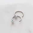 Load image into Gallery viewer, Delicate Opal Hug Hoops • Prong Set • 20g• Thin Opal Hoops • Open Skinny Hoop • Modern Hoop Earrings • Tiny Hug Hoops • Delicate Earrings