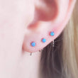 Load image into Gallery viewer, Delicate Opal Hug Hoops • Prong Set • 20g• Thin Opal Hoops • Open Skinny Hoop • Modern Hoop Earrings • Tiny Hug Hoops • Delicate Earrings