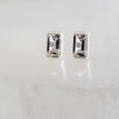 Load image into Gallery viewer, Crystal Baguette Studs • Elegant & Classic Earrings • Silver Studs • Modern Style • Minimalist Fashion • Clear Crystal Stud Earrings