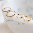 Load image into Gallery viewer, Modern Circle Studs • Petite Gold Studs • Open Circle Earring Posts • Simple Minimal Earrings • Silver Circles • Dainty Style