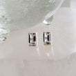 Load image into Gallery viewer, Crystal Baguette Studs • Elegant & Classic Earrings • Silver Studs • Modern Style • Minimalist Fashion • Clear Crystal Stud Earrings