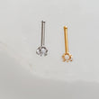 Load image into Gallery viewer, Star CZ Nose Bone • 20 Gauge Nose Stud • Star CZ Diamond Nose Stud • 20g • 316L Surgical Steel • Dainty Stud • Star Shape • Body Jewelry