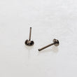Load image into Gallery viewer, Implant Grade Titanium • Flatback Studs with CZ Bezel Set Ball Top • Threadless Push In • Labret • Cartilage • Monroe • Nose • 20g or 18g